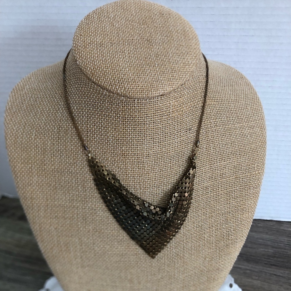 Vtg Mesh Bib Necklace